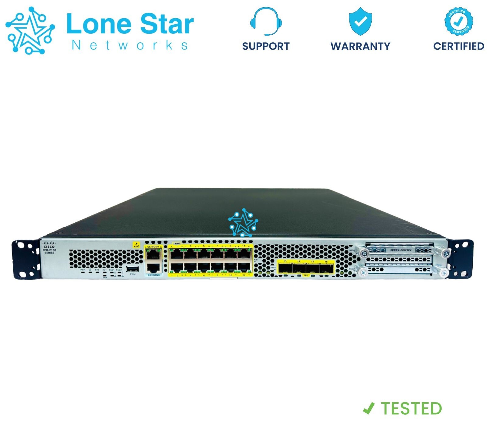 Cisco FPR2110-ASA-K9 FirePOWER Firewall Security Appliance-Lifetime Warranty