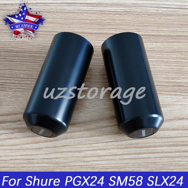 2Pcs Microphones Battery Cover For PGX24 SLX24 PG58 SM58 BETA58 Wireless Black
