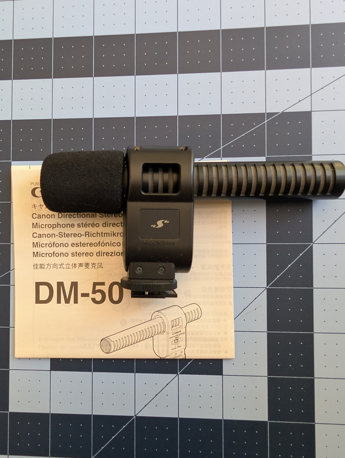 Canon DM-50 Directional Stereo Microphone Shotgun Mic — Windscreen + Manual