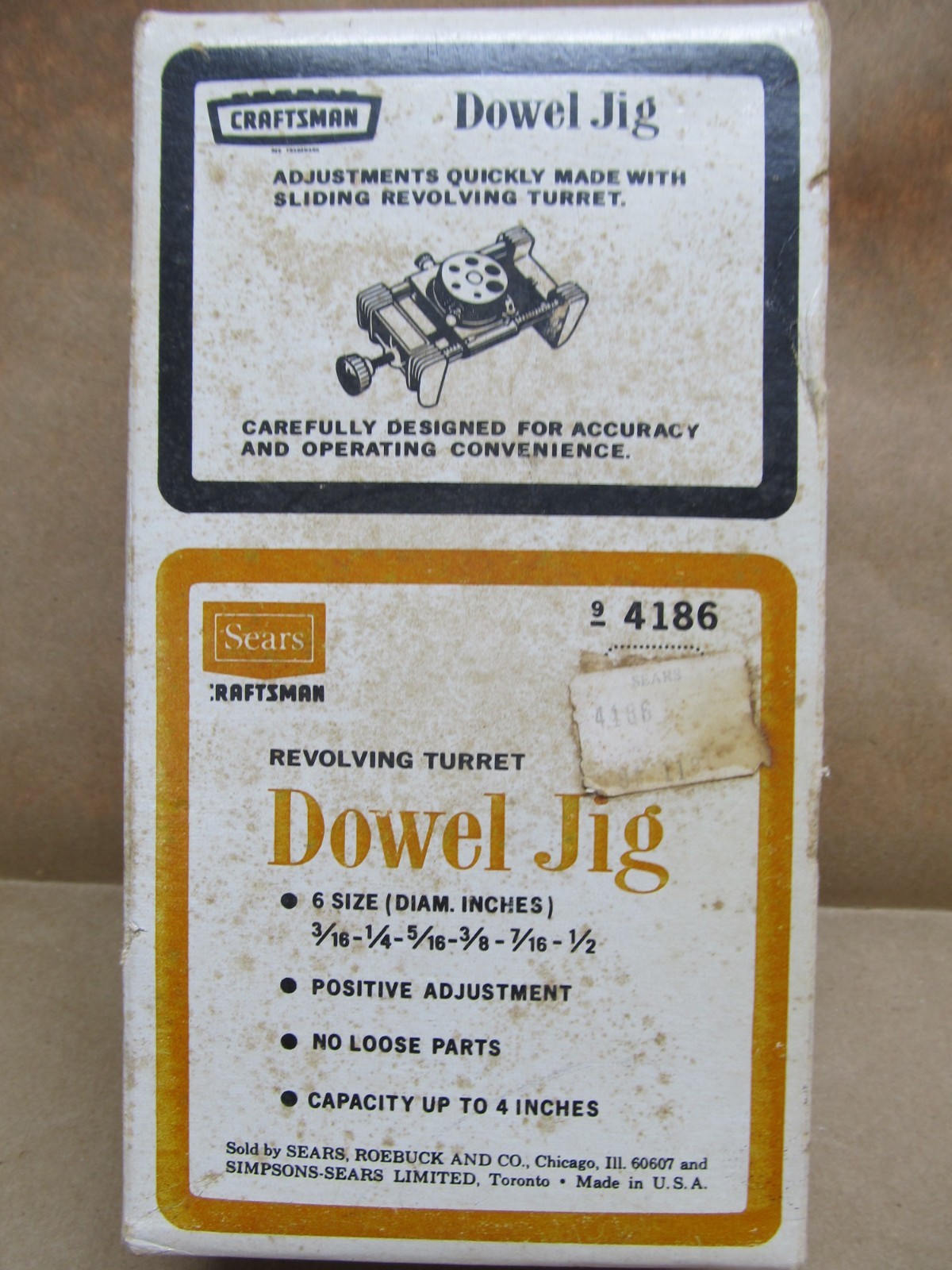 Vintage Sears Craftsman Dowel Jig - #4186