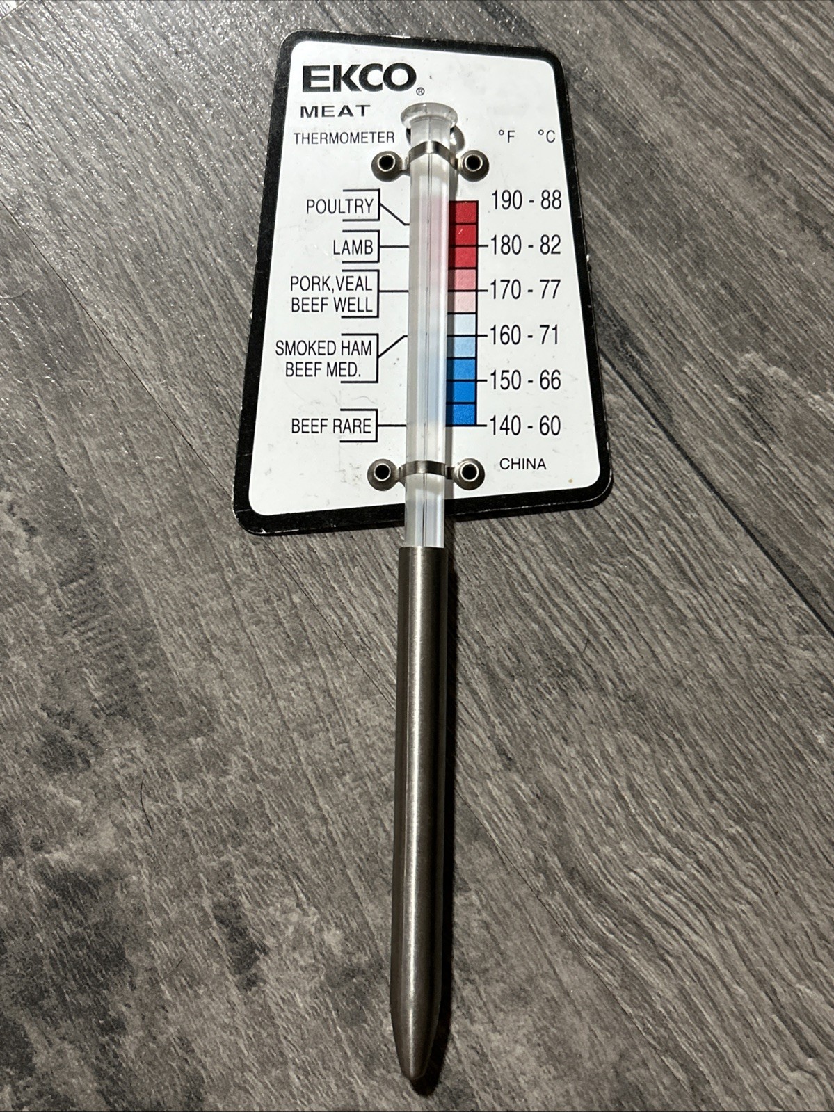 Vintage 90’s Ekco Meat Thermometer Aluminum W12