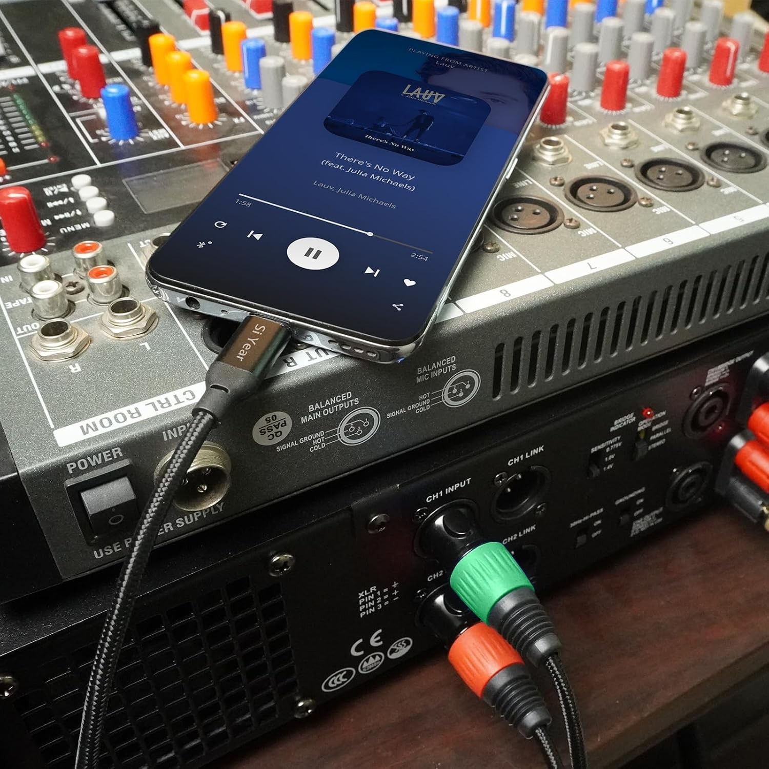 1M USB Type C to Dual XLR Cable - Durable Audio Adapter for Live Performances