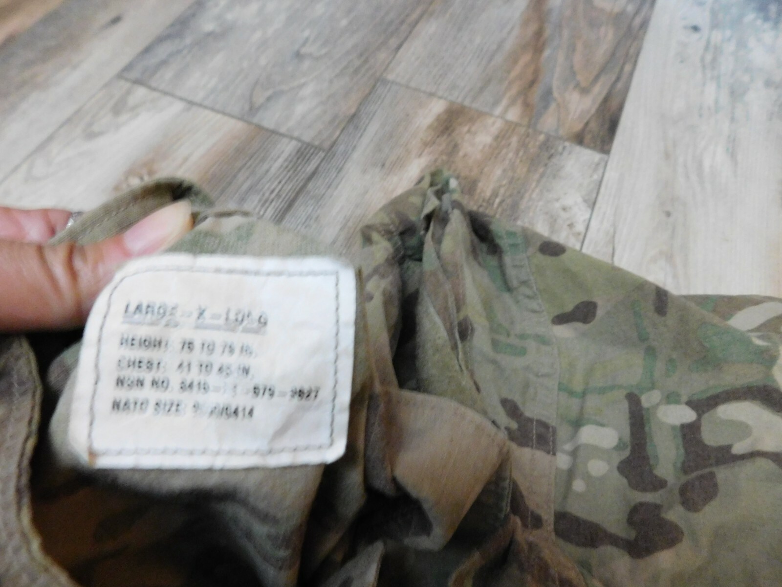 US ARMY MULTICAM FLAME RESISTANT COAT SZ LARGE - X LONG