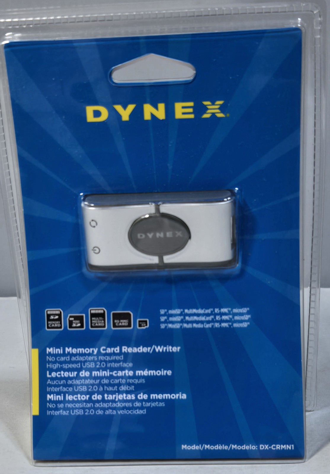 NEW DYNEX MINI MEMORY CARD READER WRITER DX-CRMN1 HIGH SPEED USB 2.O INTERFACE