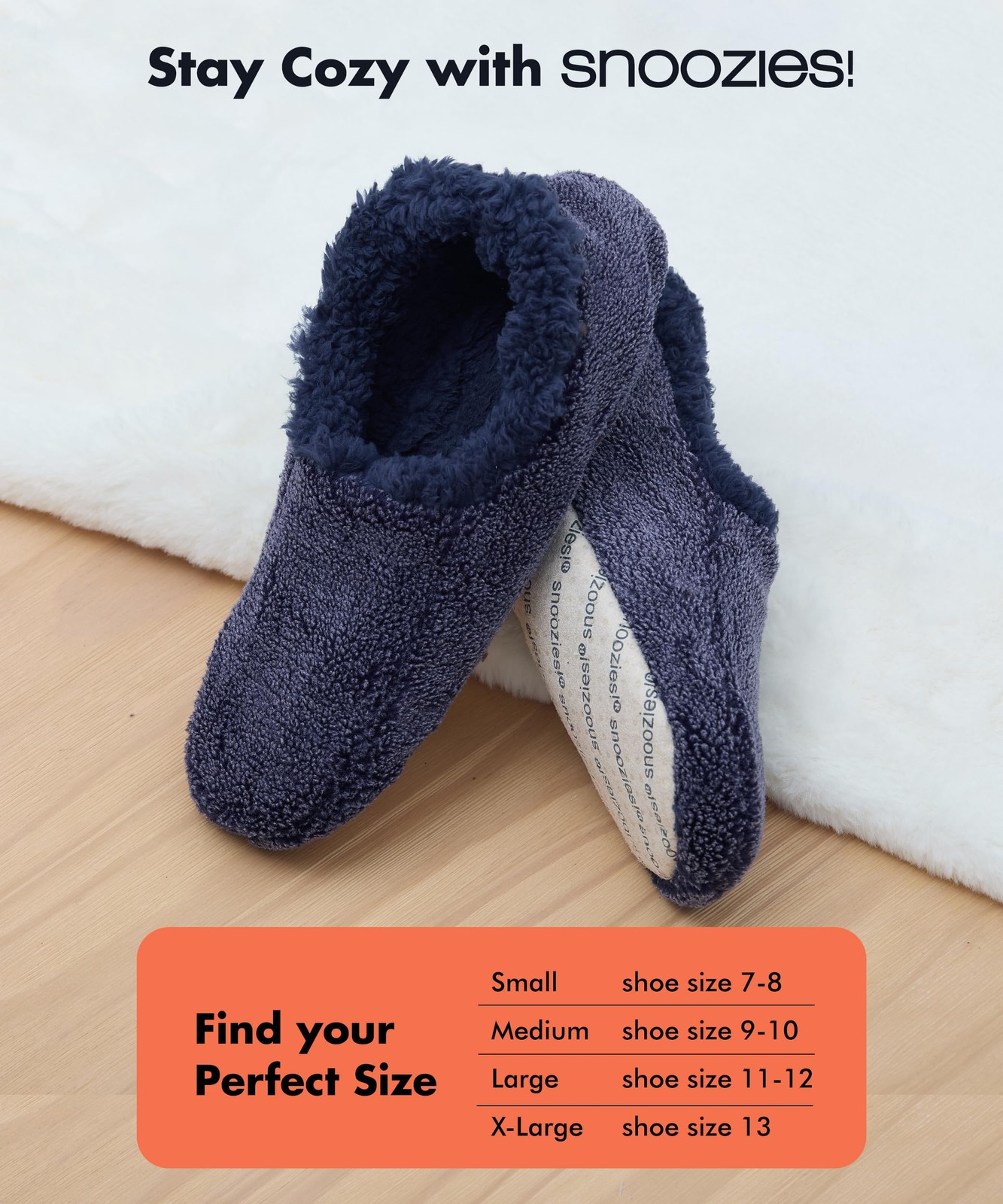 Mens Two Tone Fleece Lined Slippers - Comfortable Slippers for Men - Navy - M...