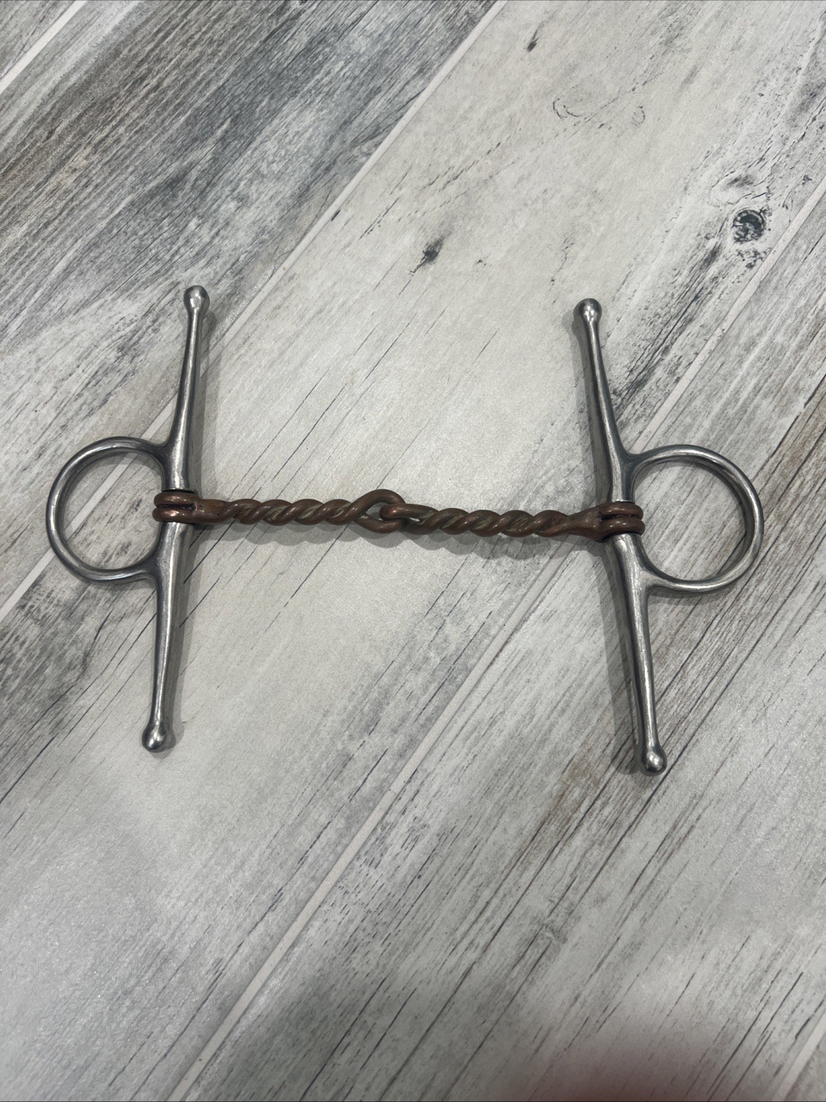 Single Twisted, Copper Mouthpiece, Full Cheek Bit, 5 1/2 Inches