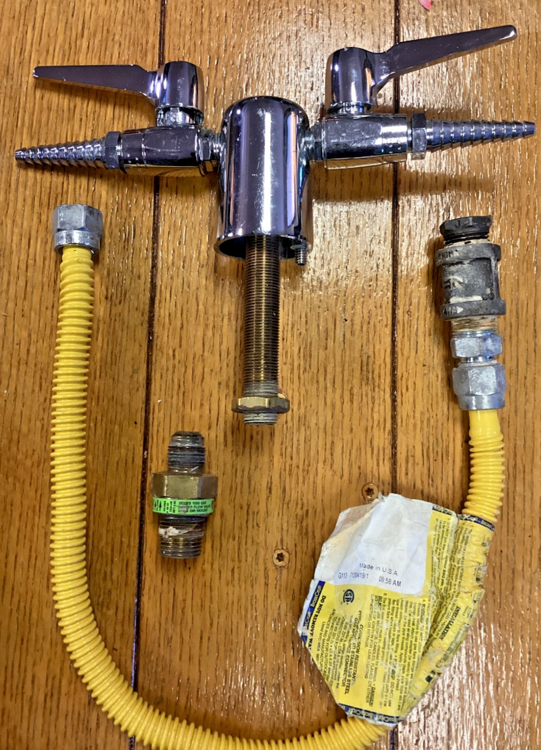 American Standard Chicago Faucet Double Valve Lab w/ Gas Line Works Perfectly
