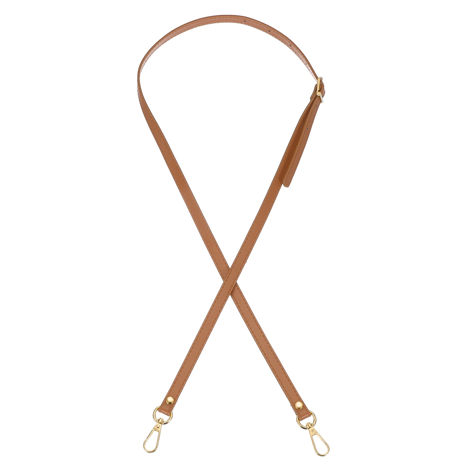47" Adjustable PU Leather Purse Strap with Gold Hardware Earthy Yellow