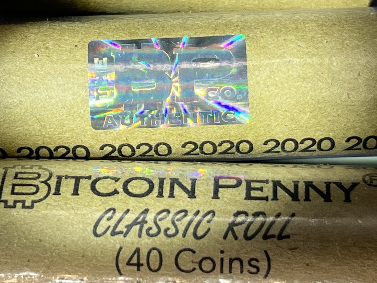 Bit coin Penny Co "BP"  2020 classic sealed full roll of 40-Lealana CASASCIUS