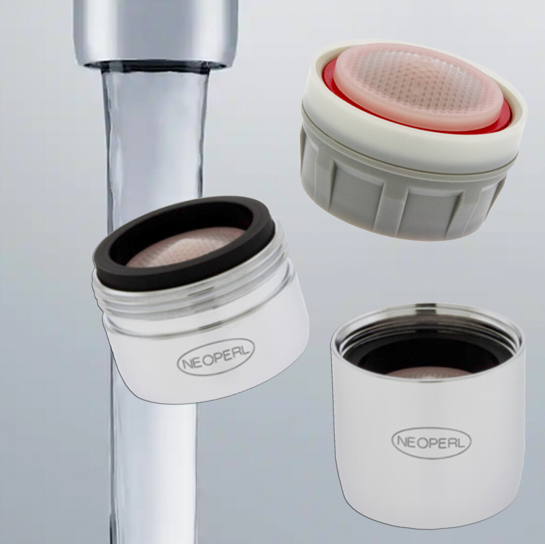 Neoperl Junior Laminar Clear Stream Faucet Aerator2.2 gpm Max Flow