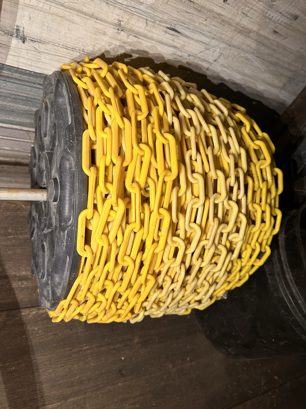Yellow Plastic Barrier Safety Chain Approximately 500’ Roll