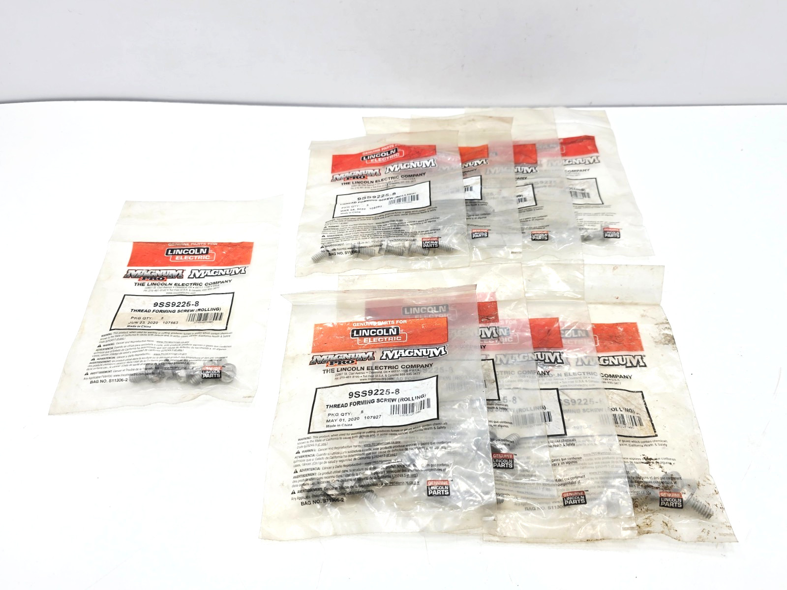 9SS9225-8 LINCOLN ELECTRIC THREAD FORMING SCREW S9225-8 LOT OF 9
