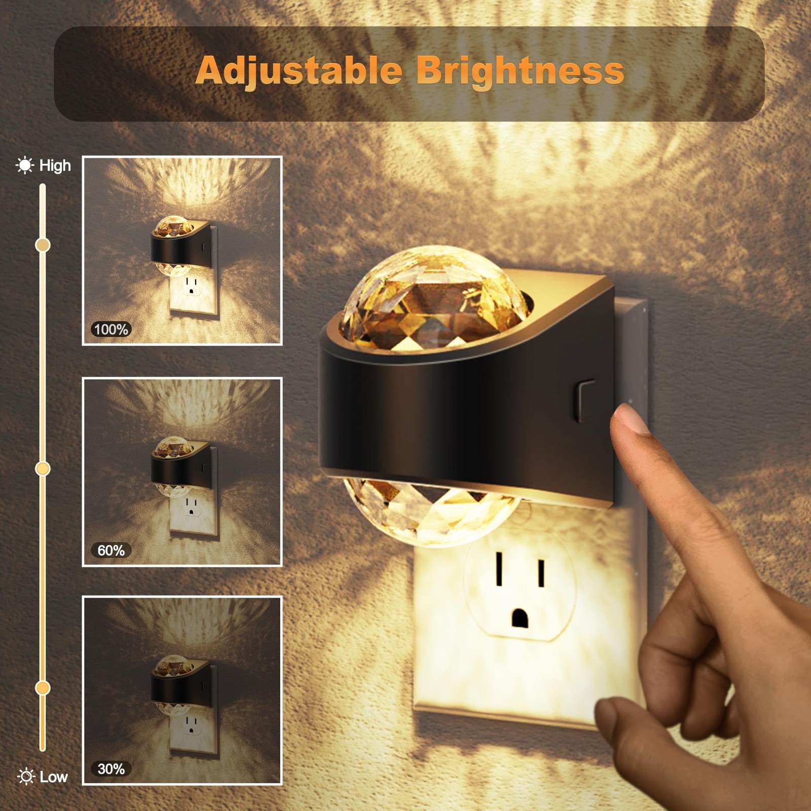Night Lights Plug into Wall, Star Projector Night Light with 3000K Soft White...