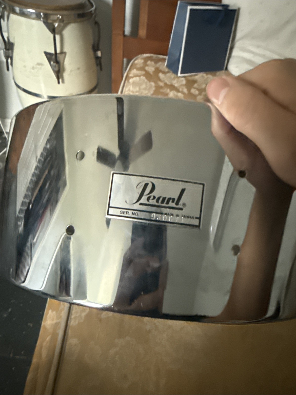 Pearl Snare Drum From The 90 S Era Great Condition  With Hoops