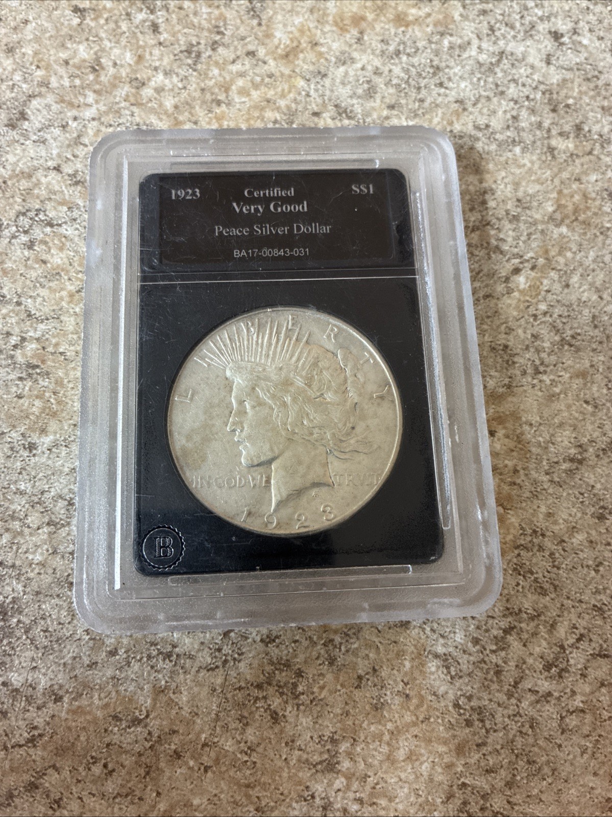 1923 MS 65 Silver Peace Dollar. Beautiful Coin