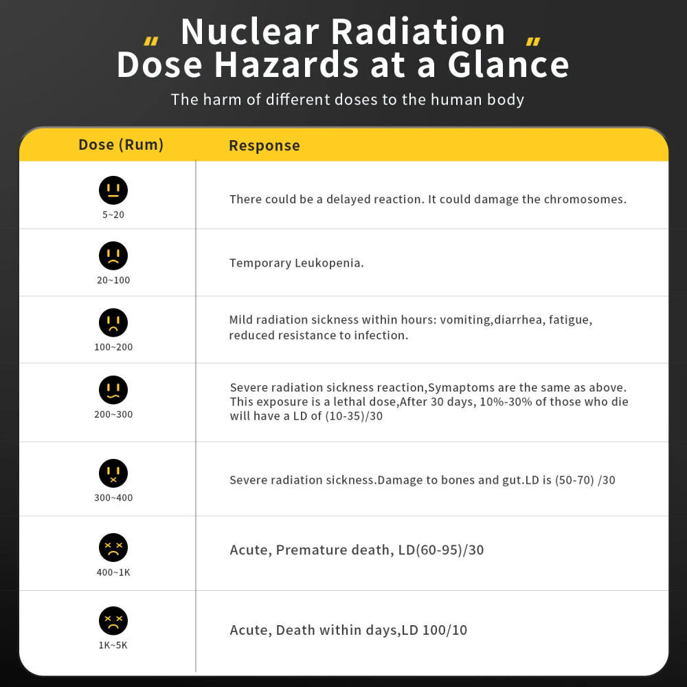 Nuclear Radiation Detector GM Geiger Counter β/γ/X-Ray Dosimeter Portable