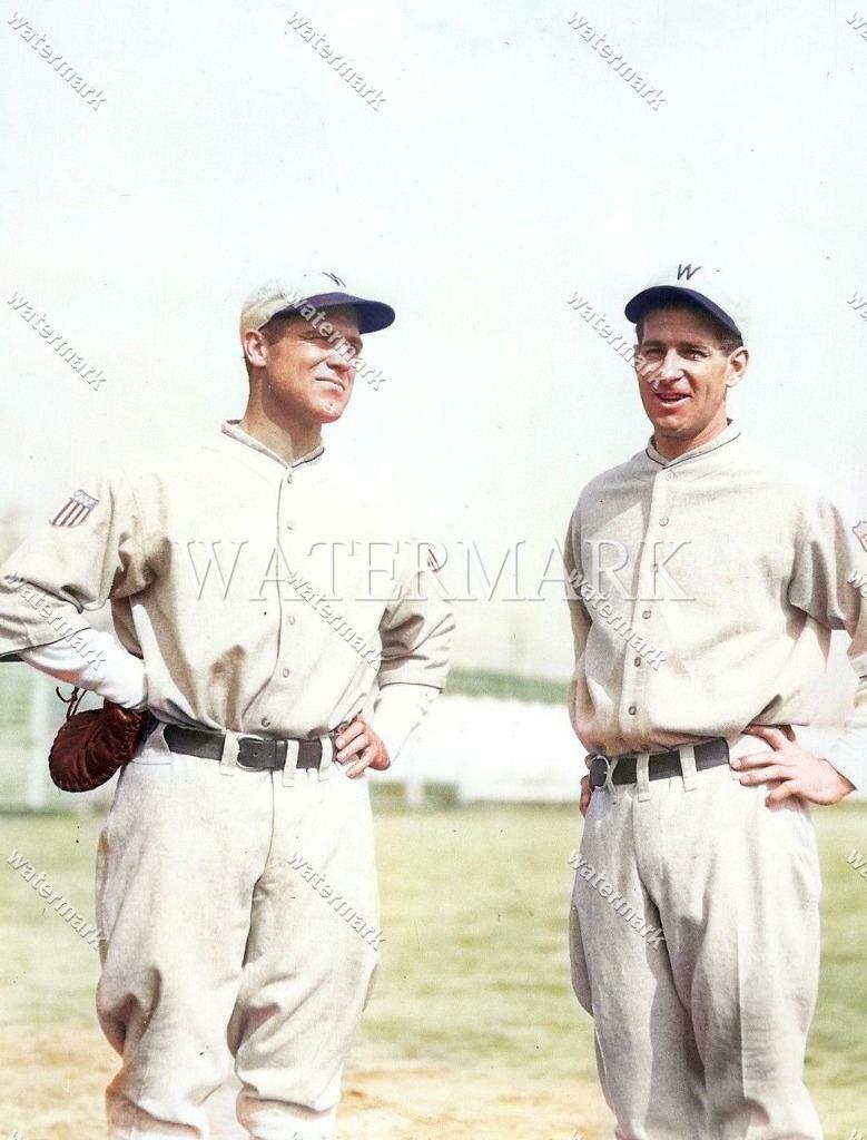 GK953 George Sisler - Bucky Harris Washington 8x10 11x14 16x20 Colorized Photo