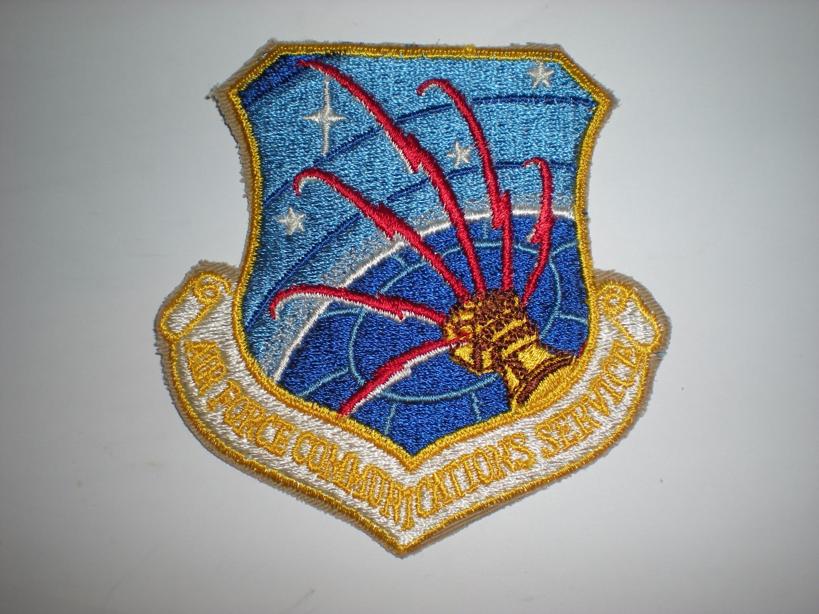 LARGE 4" USAF COMMUNICATIONS SERVICE PATCH - COLOR