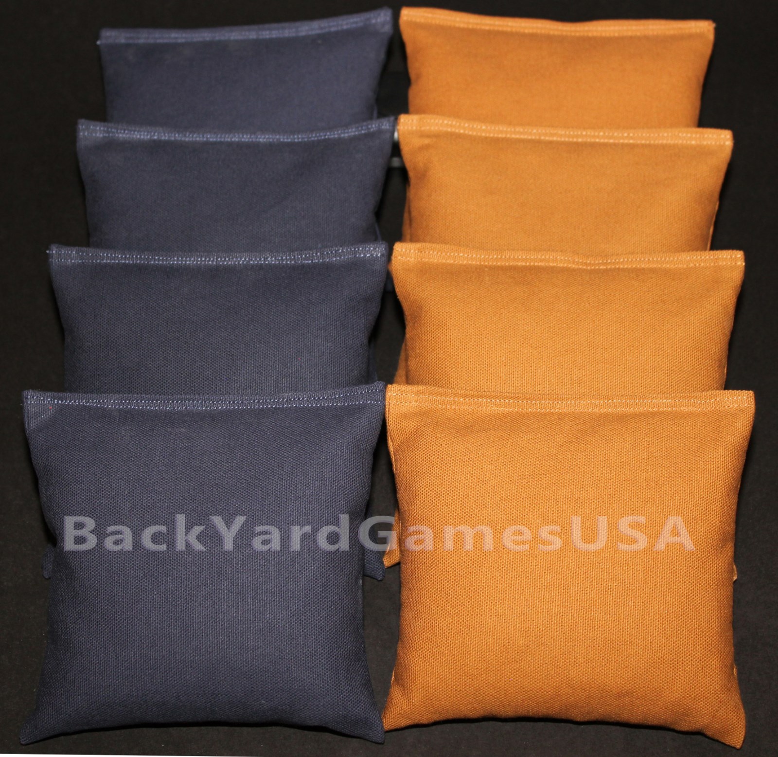 CORNHOLE BEAN BAGS Navy Blue & Sienna All Weather Bags