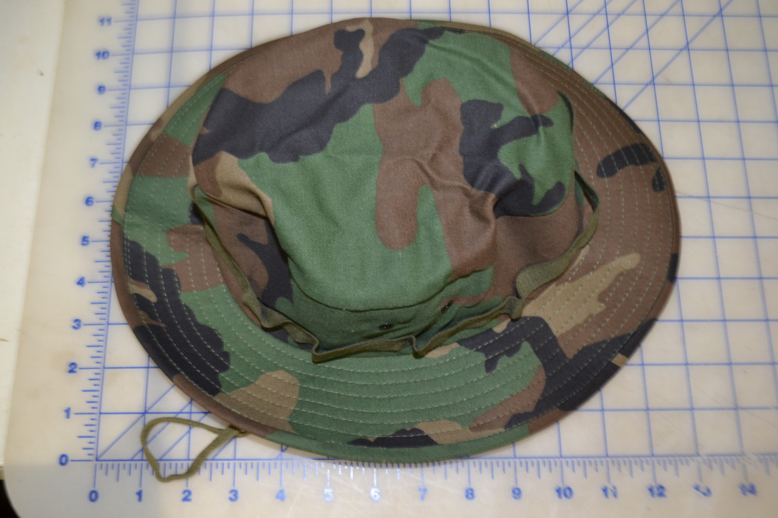 *woodland military style poly cotton size large boonie hat camo USA made