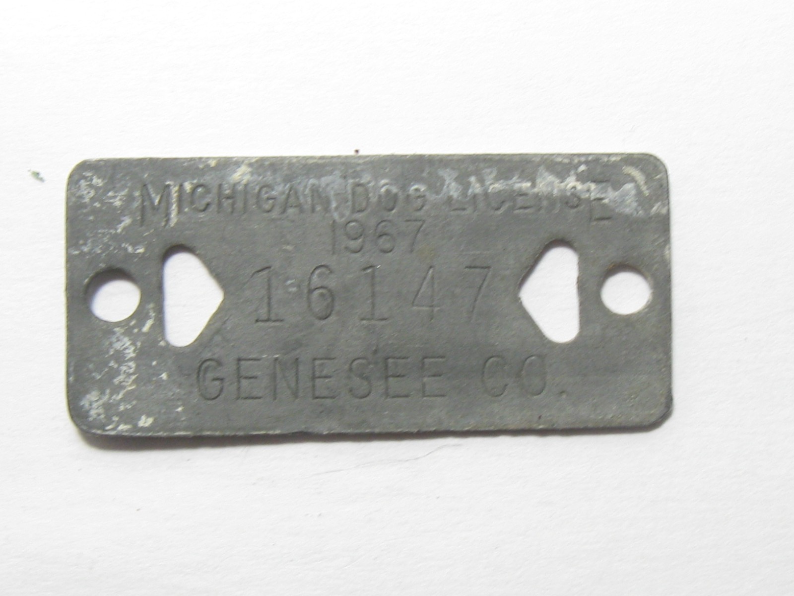 1967 Genesee County Michigan Dog Tax Tag License - #65049