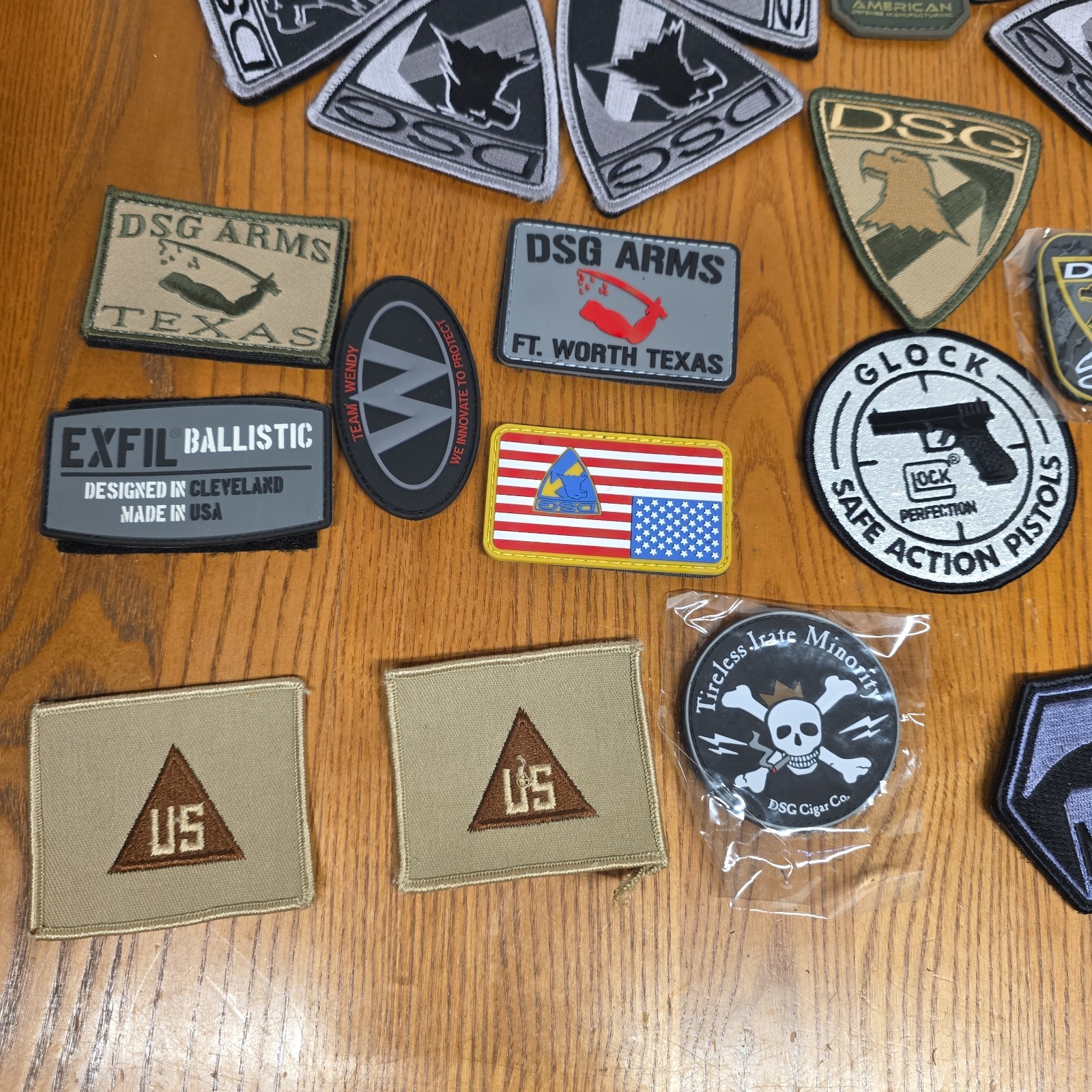 41 Mixed Military Tactical Morale Patch Hook Loop Sew On Some Backs Missing