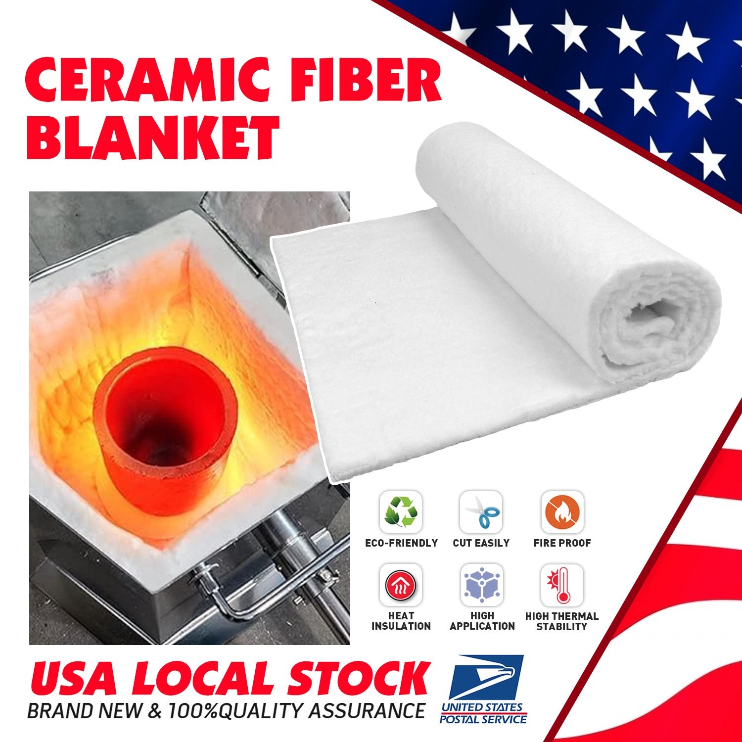 16"x24" Bulk High Temp Ceramic Fiber Insulation Material for Wholesale