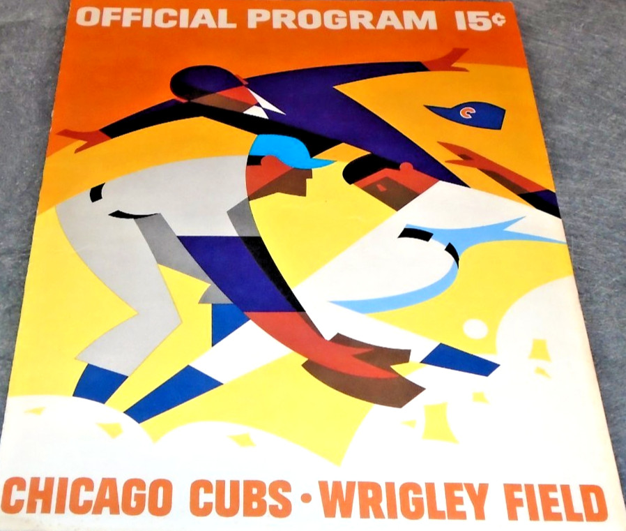 1967 CHICAGO CUBS PROGRAM SCORECARD V SAN FRANCISCO GIANTS RARE MAYS MCCOVEY!