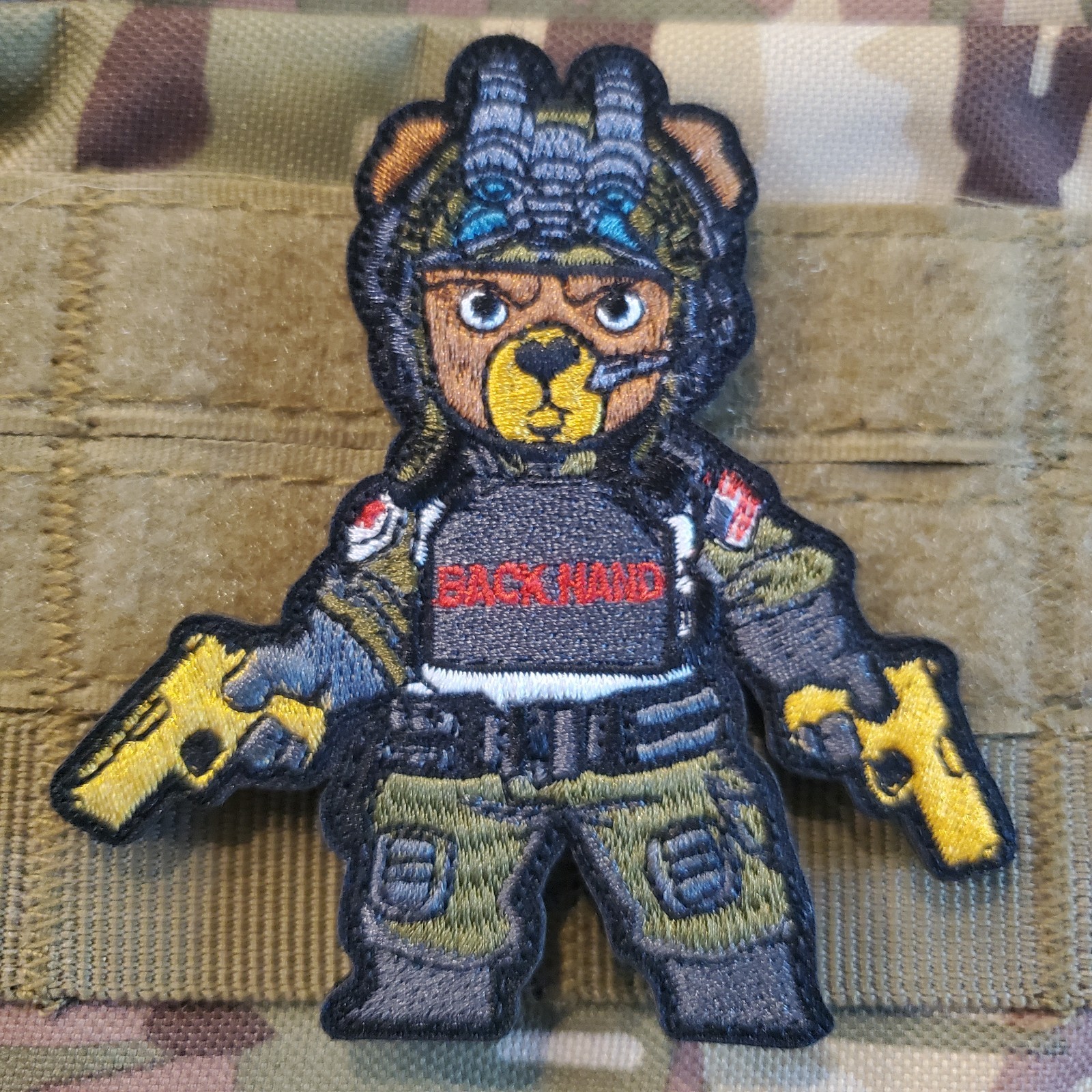 BATTLE BEAR EMBROIDERED Tactical Morale Patch Hook and Loop
