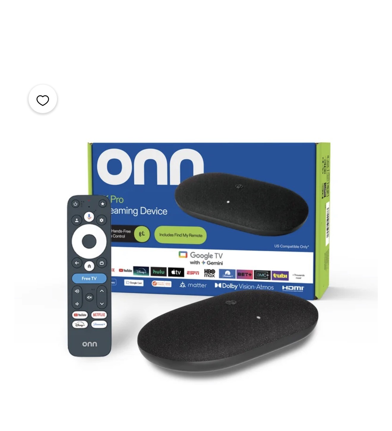New 2026 onn 4K Pro Streaming Device Google TV w/ Gemini