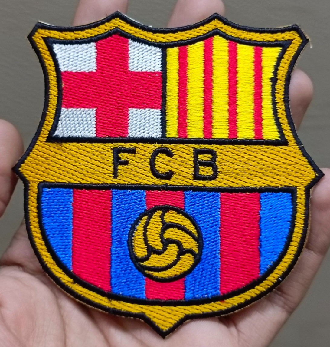 FC Barcelona Logo Iron On Patch - Sew Patch - Embroidered Patch 3.8"x4"