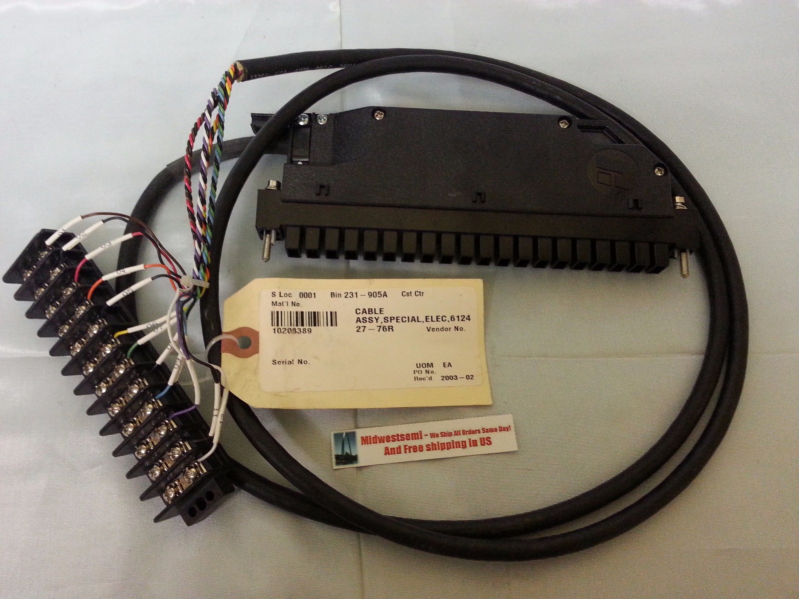 RELIANCE ELECTRIC 612427-76R SPECIAL CABLE TERMINAL BOARD ASSEMBLY 61242776R
