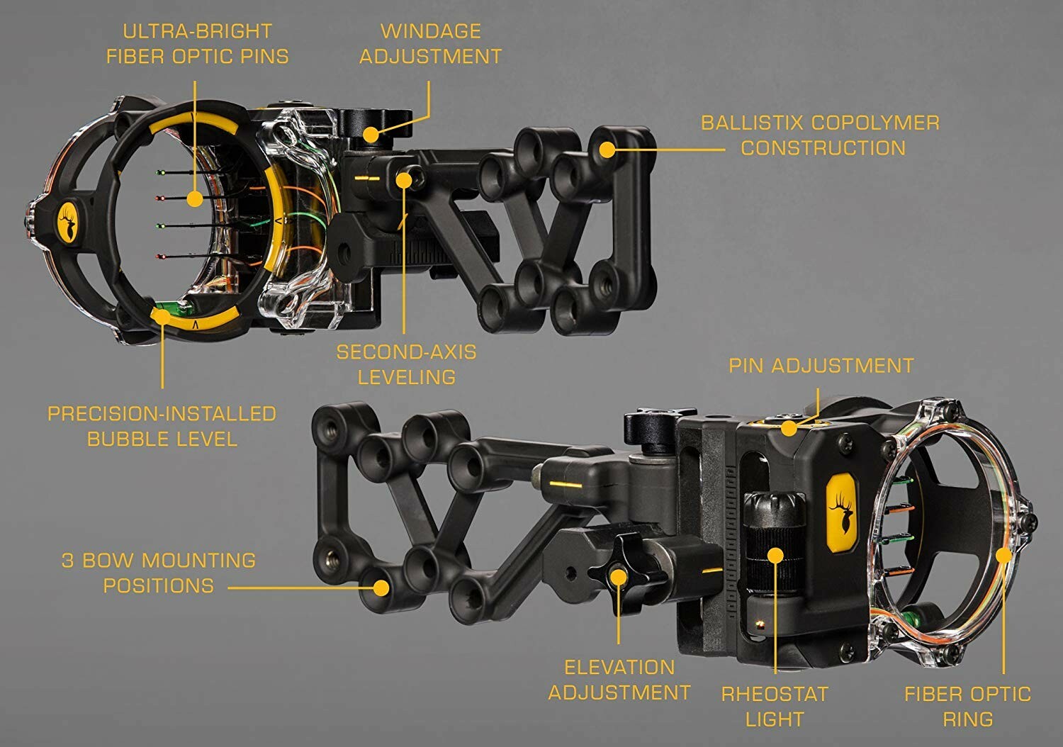 Trophy Ridge React H4 4-Pin Bow Sight - Right Hand or Left Hand
