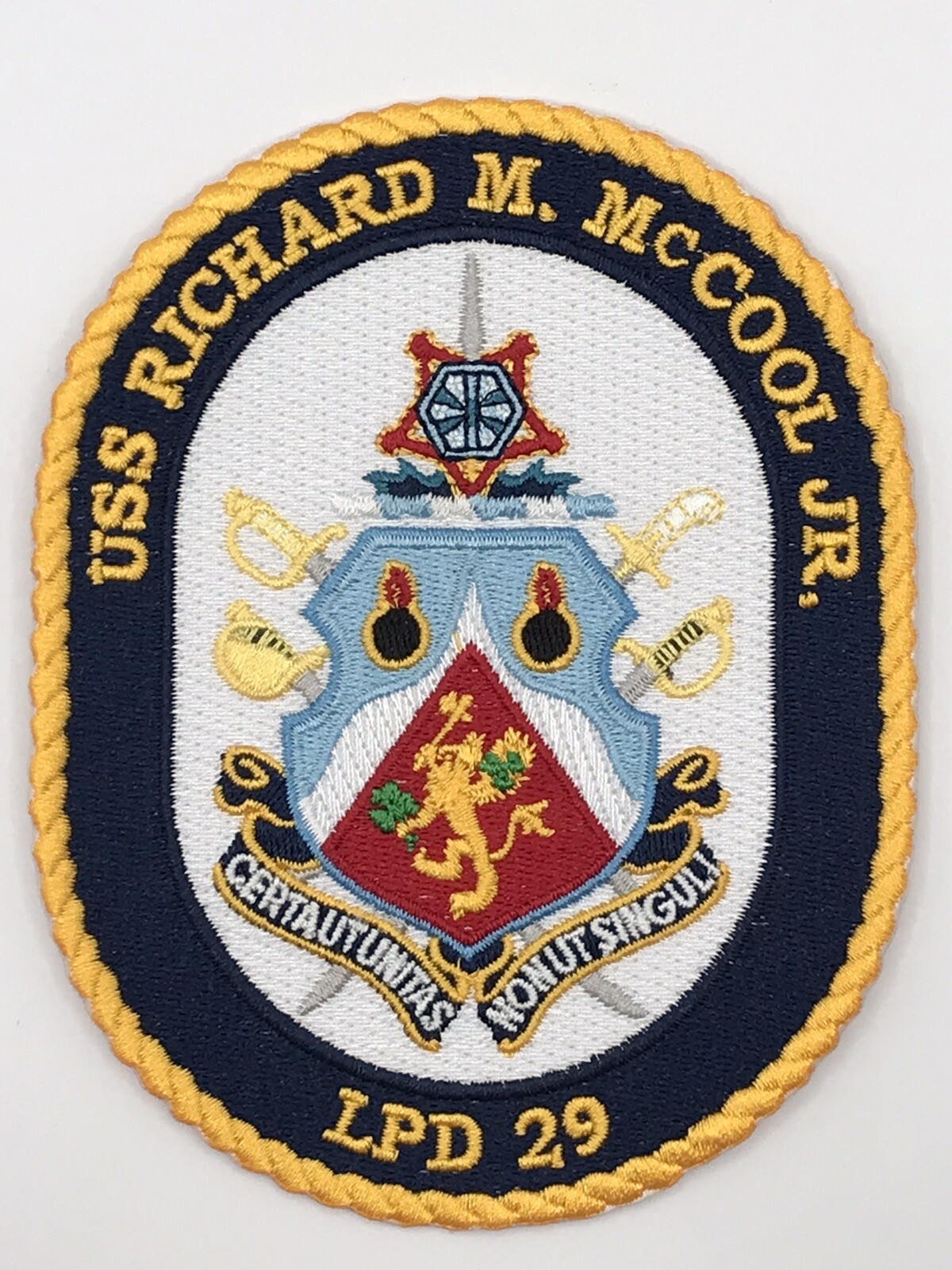 Ship's crest patch of USS RICHARD M. McCOOL JR. (LPD 29)