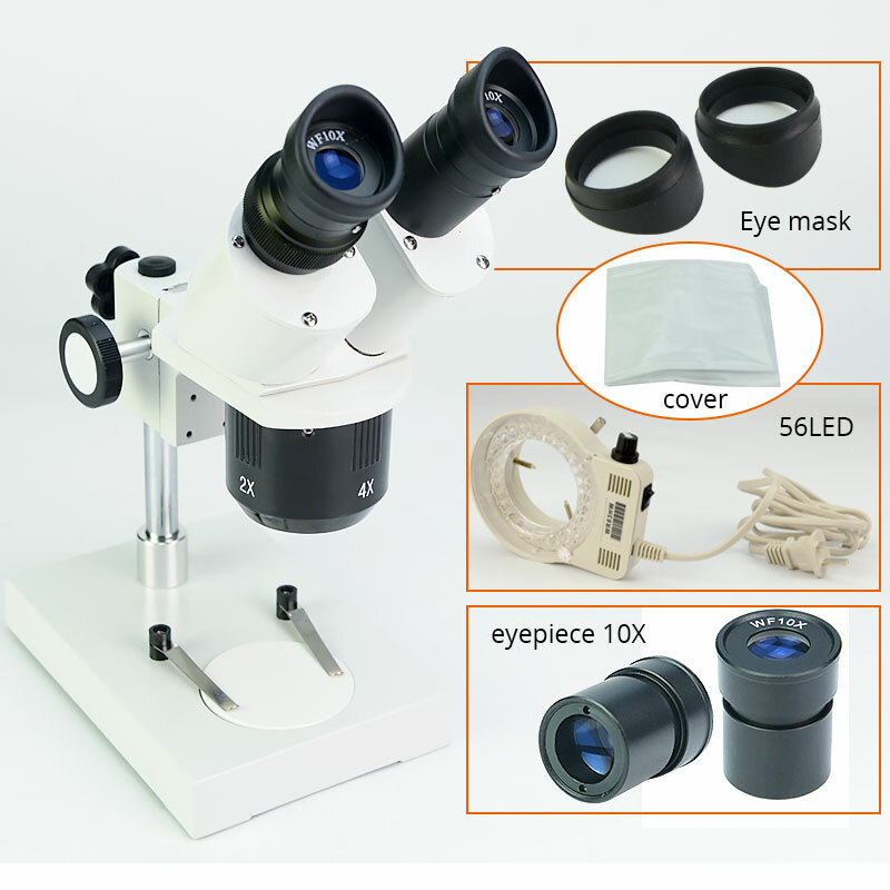 Binocular Stereo Microscope 2X4X Objec Lens F Mobile Phone Repair PCB Soldering