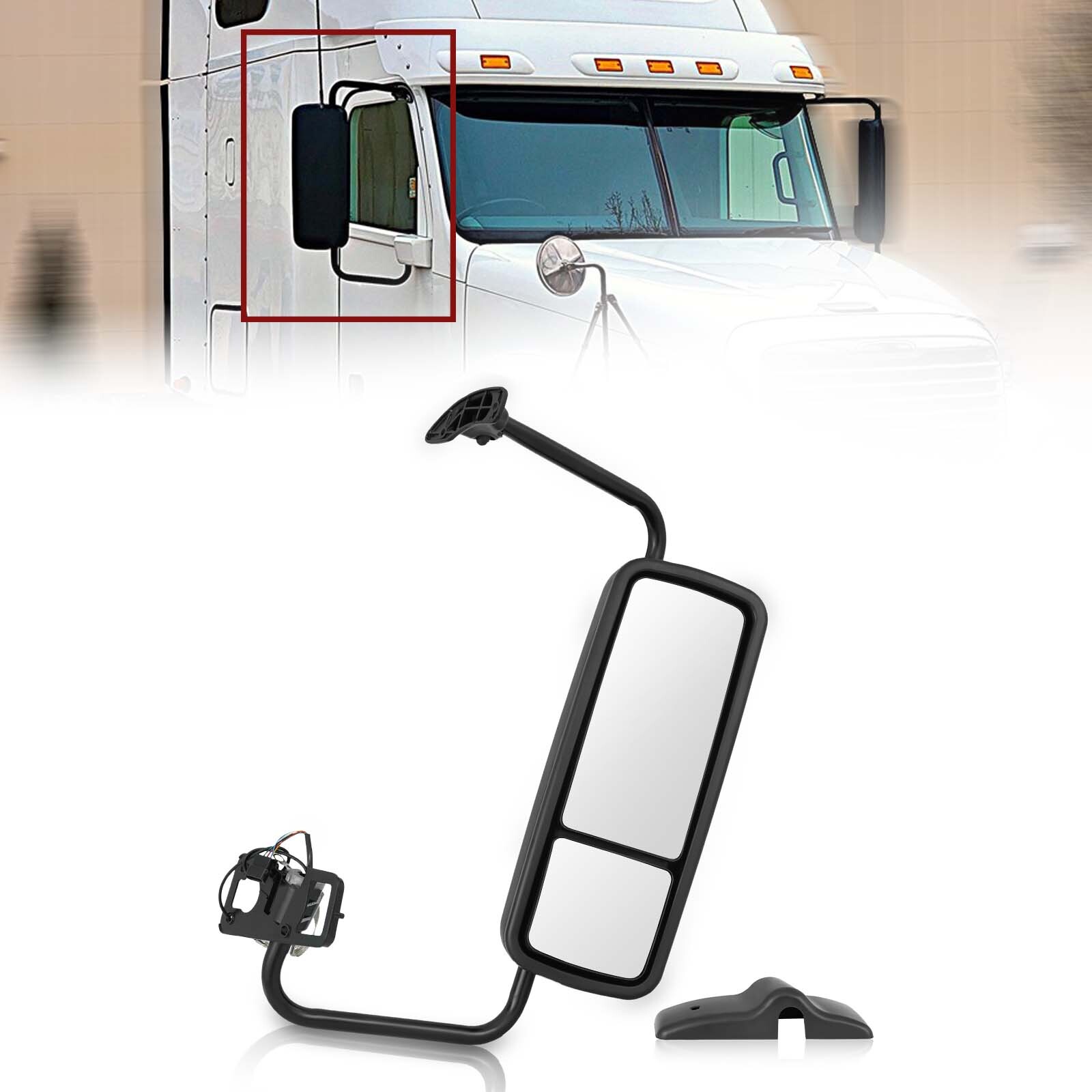 Fit 2000 2004-2017 Freighliner Columbia Passenger Side Power Heated Mirror RH