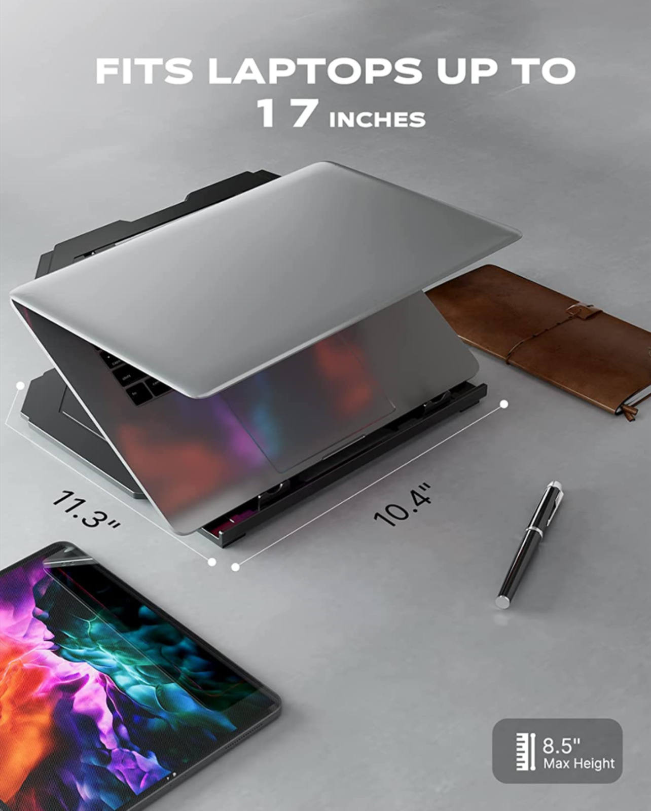Laptop Stand for Desk Ergonomic Multi Angle Adjustable Height Portable Foldable