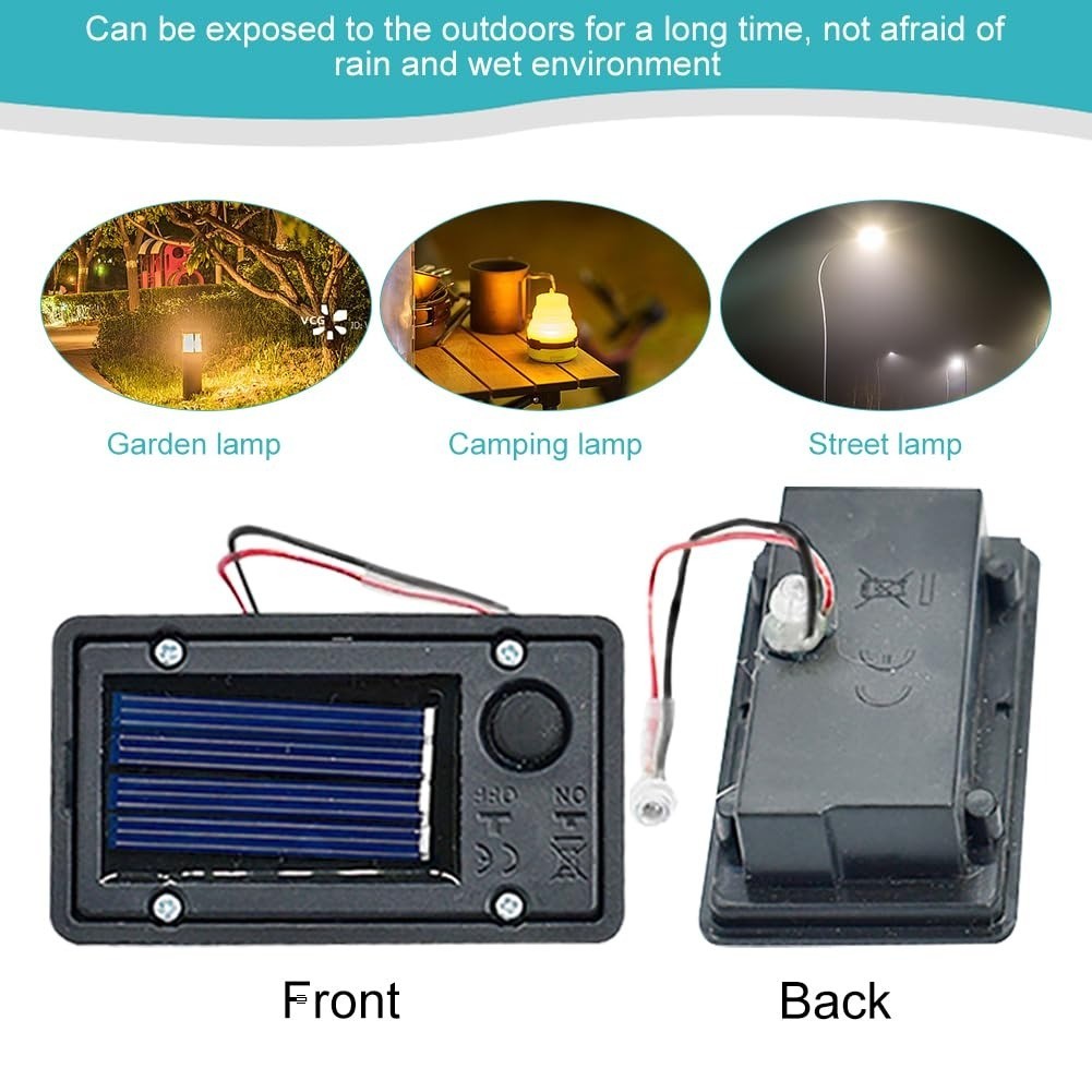 Solar Light Replacement Top 2-Pack, Waterproof Battery Box & LED Insert for Outd