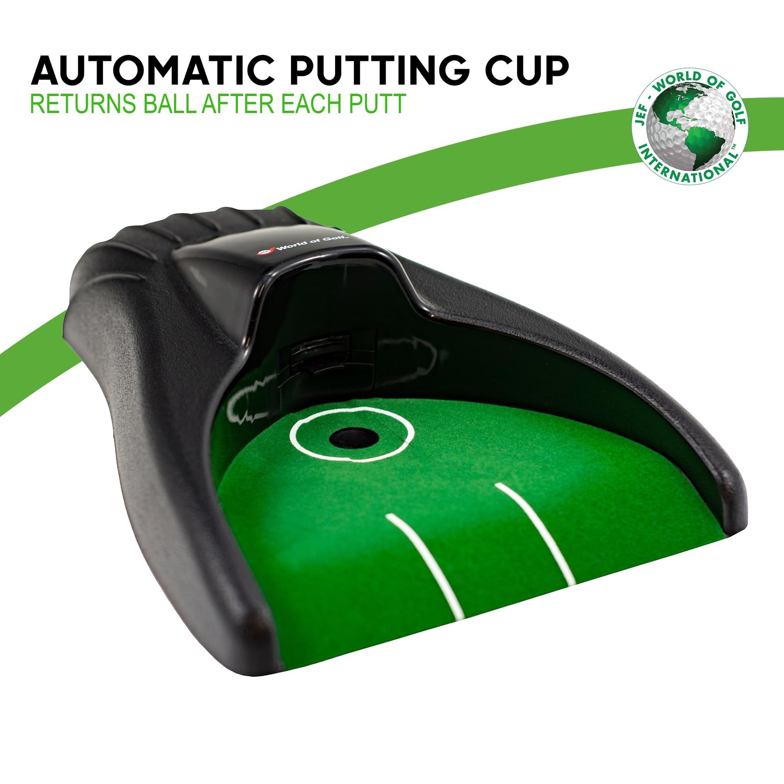 JEF World Of Golf Automatic Putting Cup , Black
