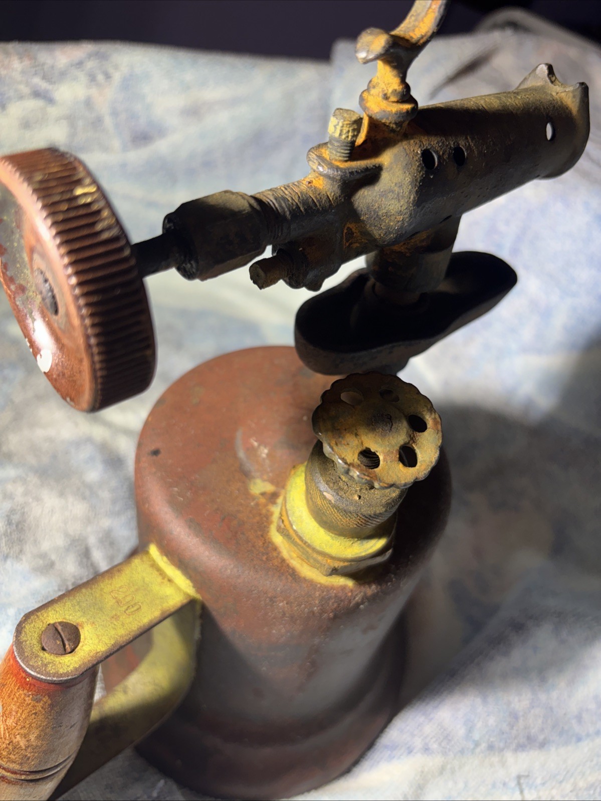 Antique Gasoline Blowtorch, Model 200 - Rustic Industrial Decor