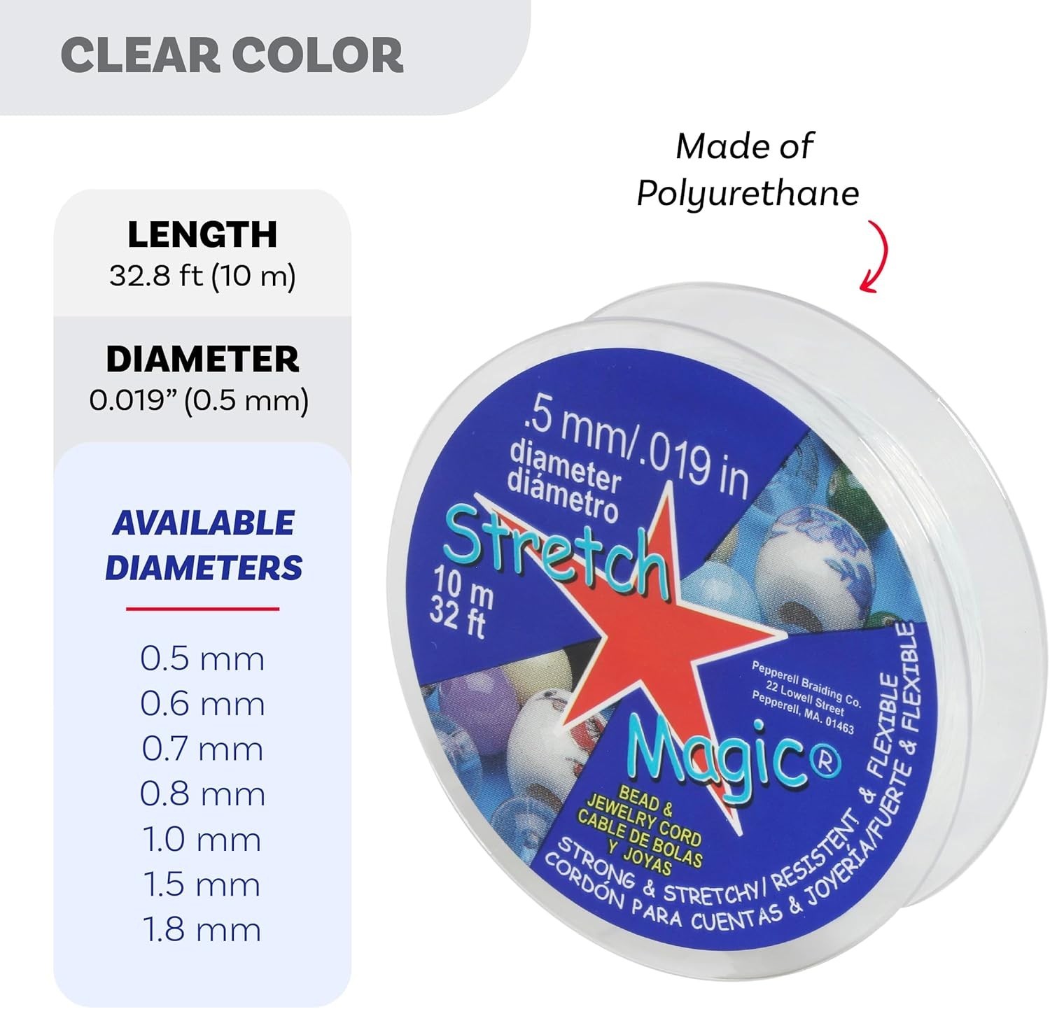 Stretch Magic Elastic Easy to Knot, Strong & Stretchy String for Making Beaded