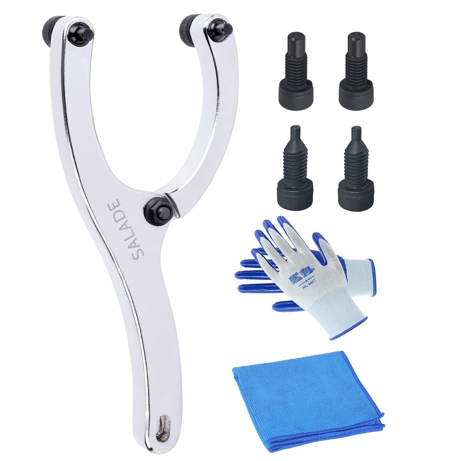 8-Inch Heavy Gland Nut Wrench with Handle, Adjustable Spanner Wrench for Remo...