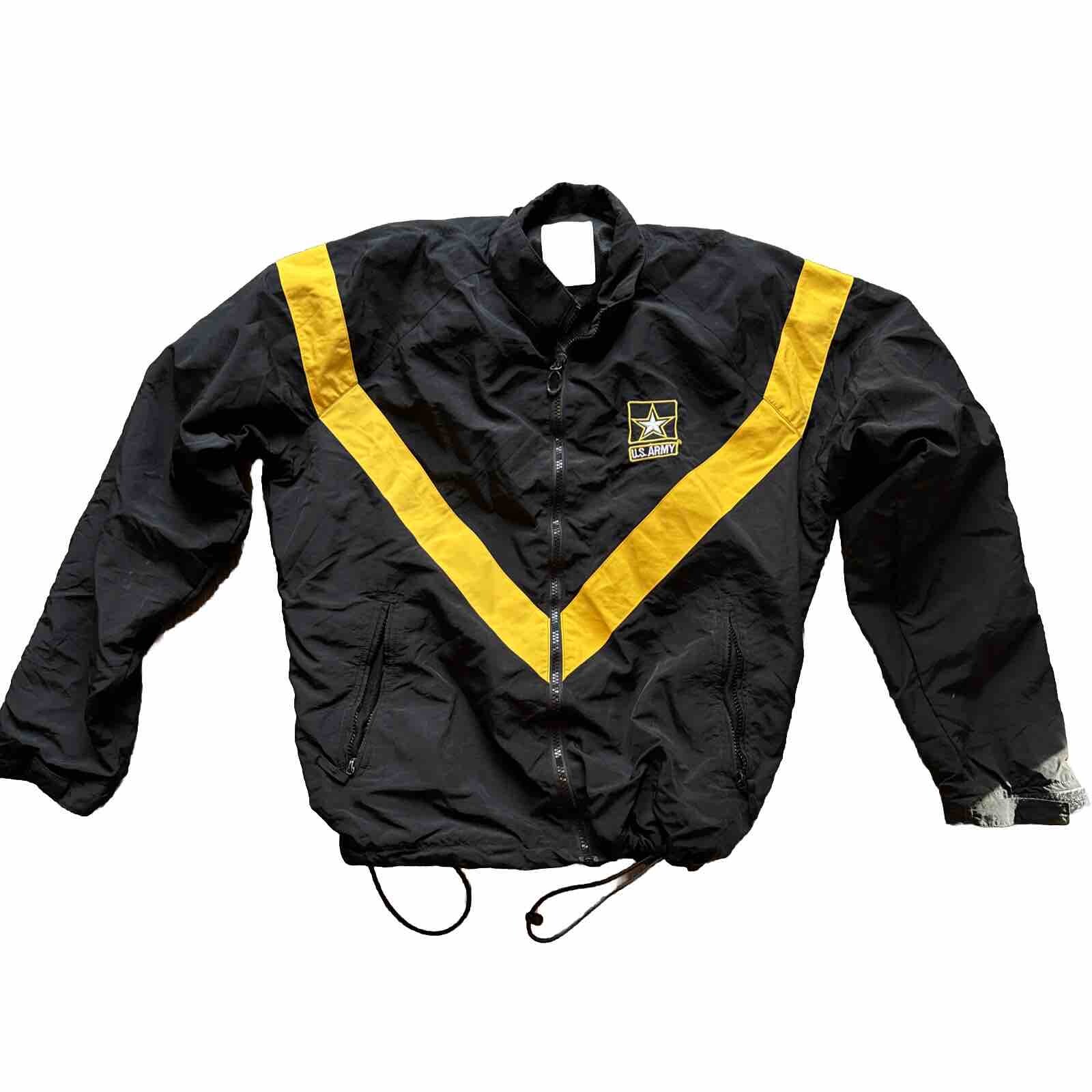 Army Issue Wind Breaker Unisex Small Regular Black Yellow