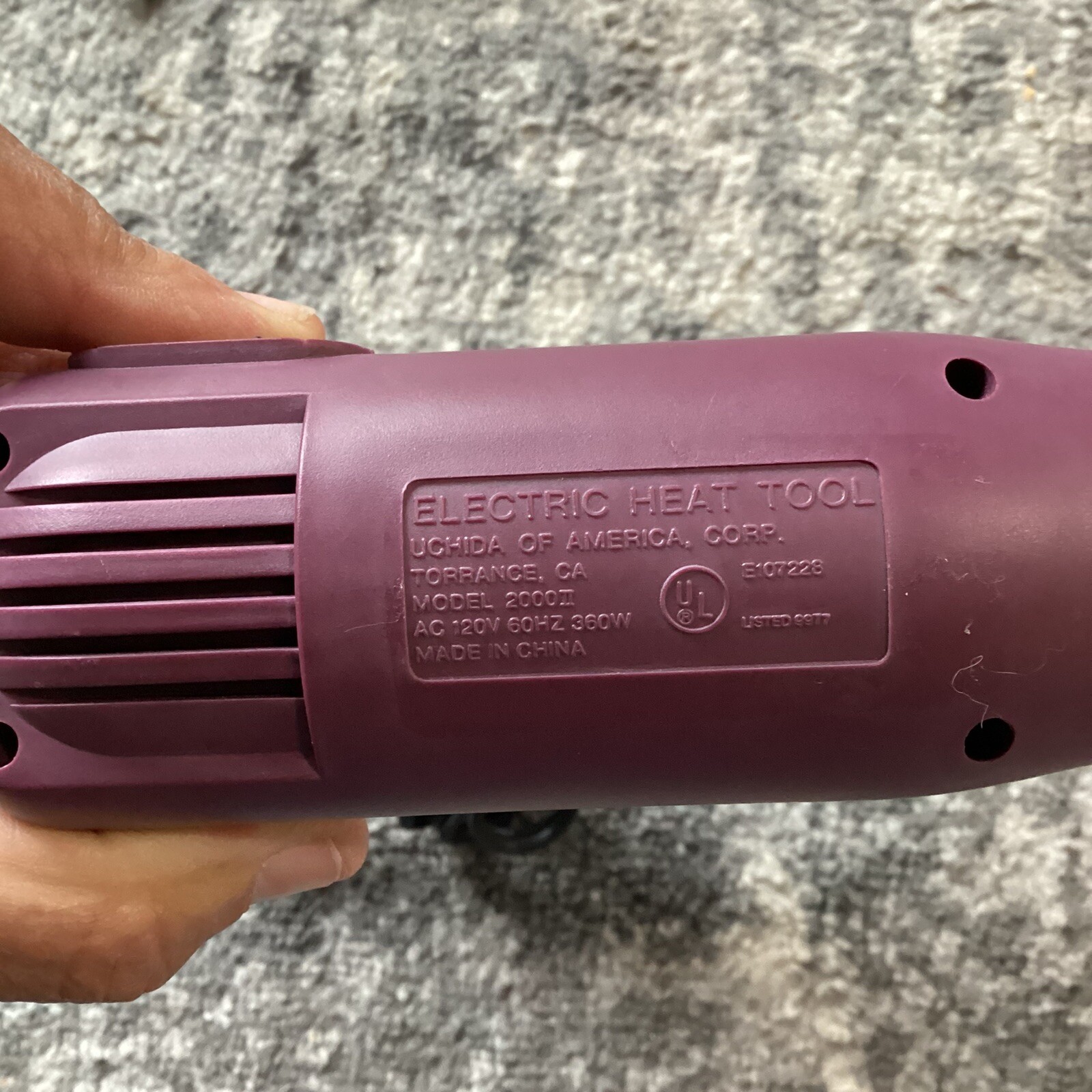 Embossing heat tool by Marvy Uchida. Model 2000II.