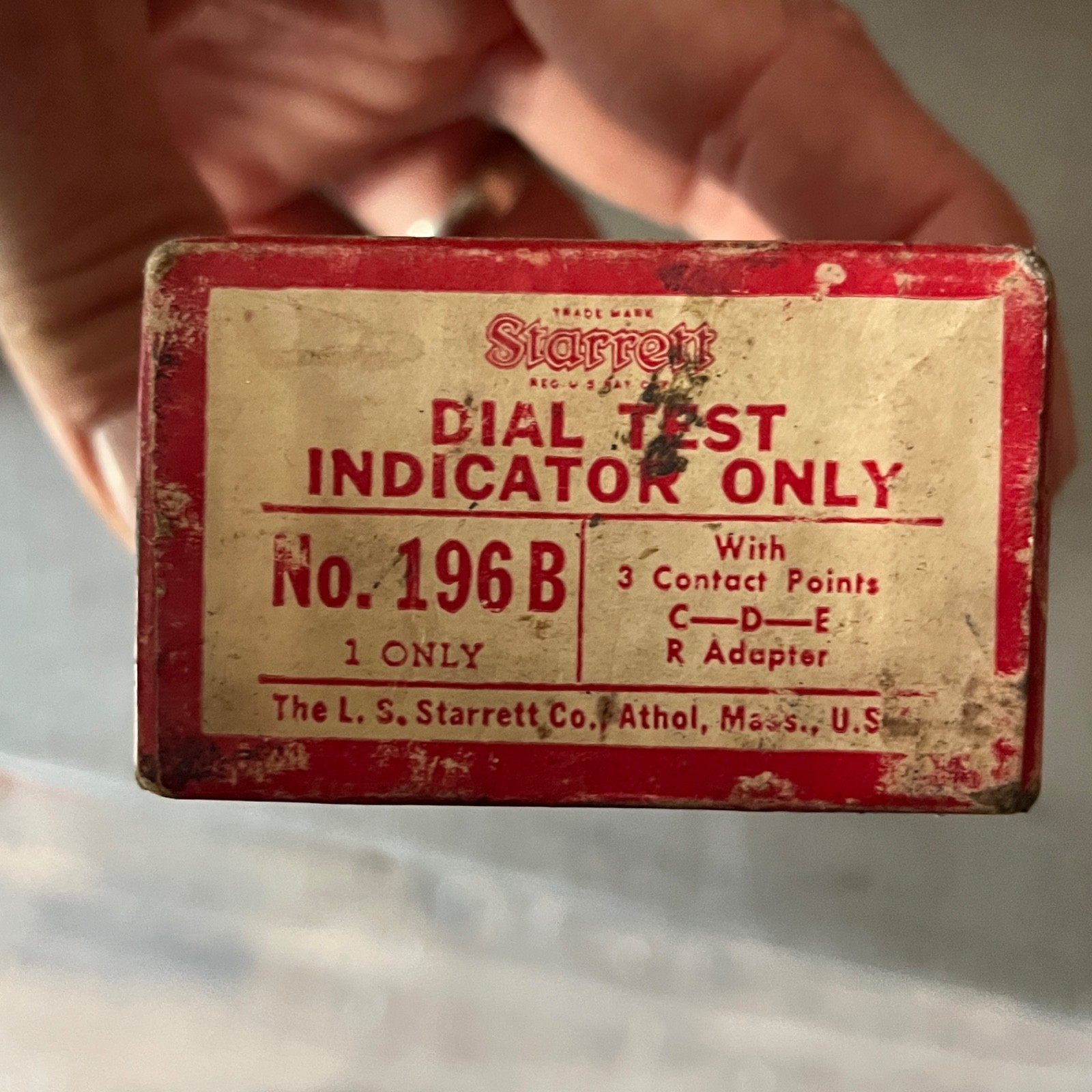 Starrett 196B Dial Test Indicator In Original Box