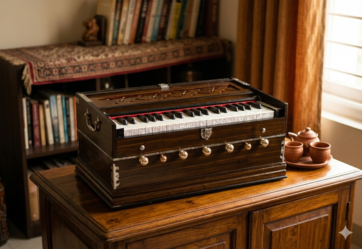 Harmonium 7 Stopper Multi Bellows 39 Buttons 440Hz Long Support Sound