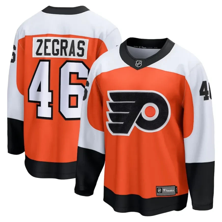 Trevor Zegras #46 Fanatics NHL Jersey Philadelphia Flyers L,XL,XXL - FREE SHIP
