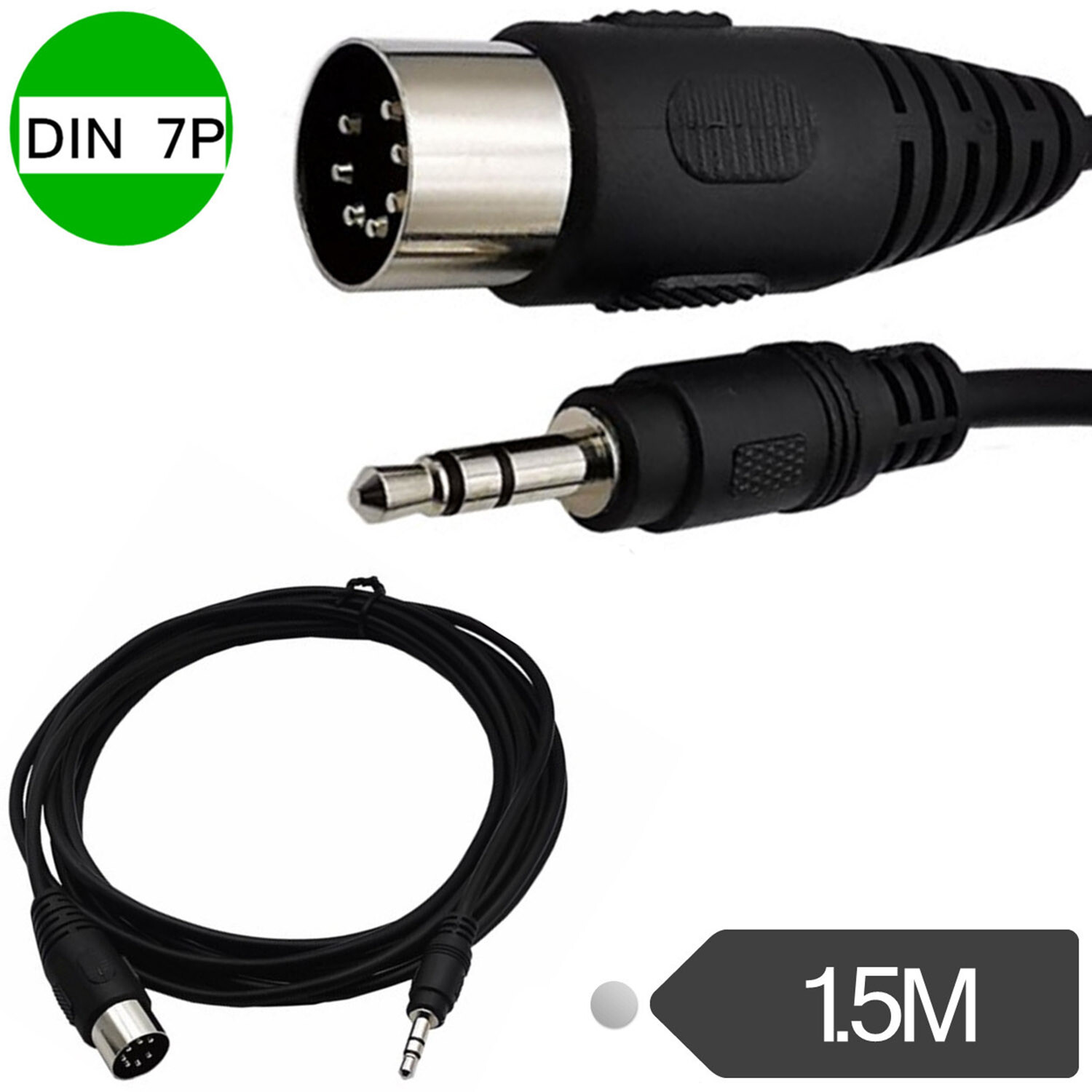 7 Pin Din Cable Midi Male to 3.5mm 1/8" Male Audio Adapter Cord Bang Naim Stereo