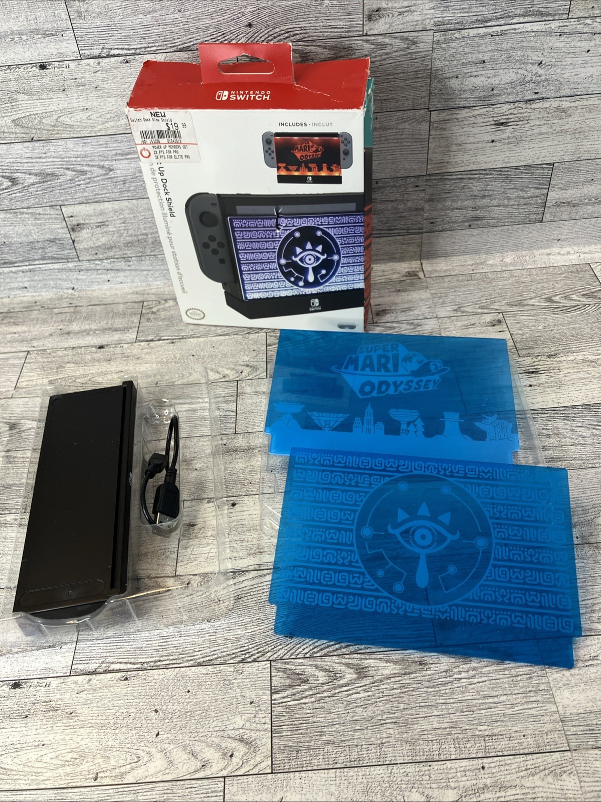 Nintendo Switch Zelda Mario Odyssey PDP Light Up Dock Shield Wireless controller