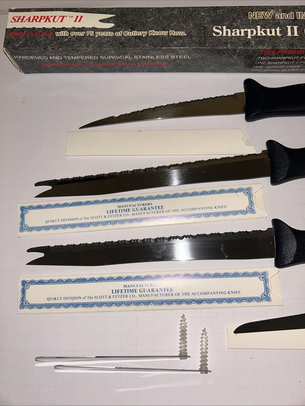 Sharpkut II By Quikut. Stainless USS. 6 Piece Set.